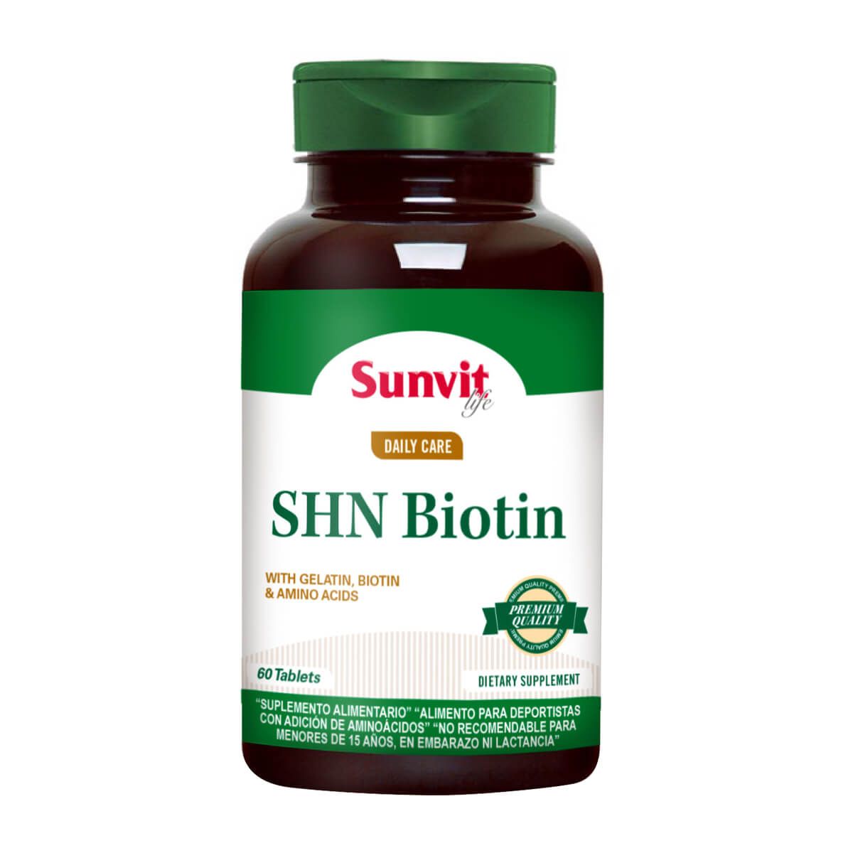 SUNVIT - SHN Biotín, Colágeno (60 caps) - Colageno hidrolizado