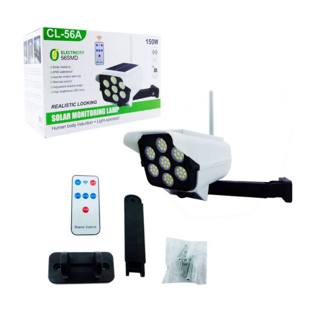 GENERICO - Foco Solar Tipo Camara Sensor De Movimiento  Control Remoto