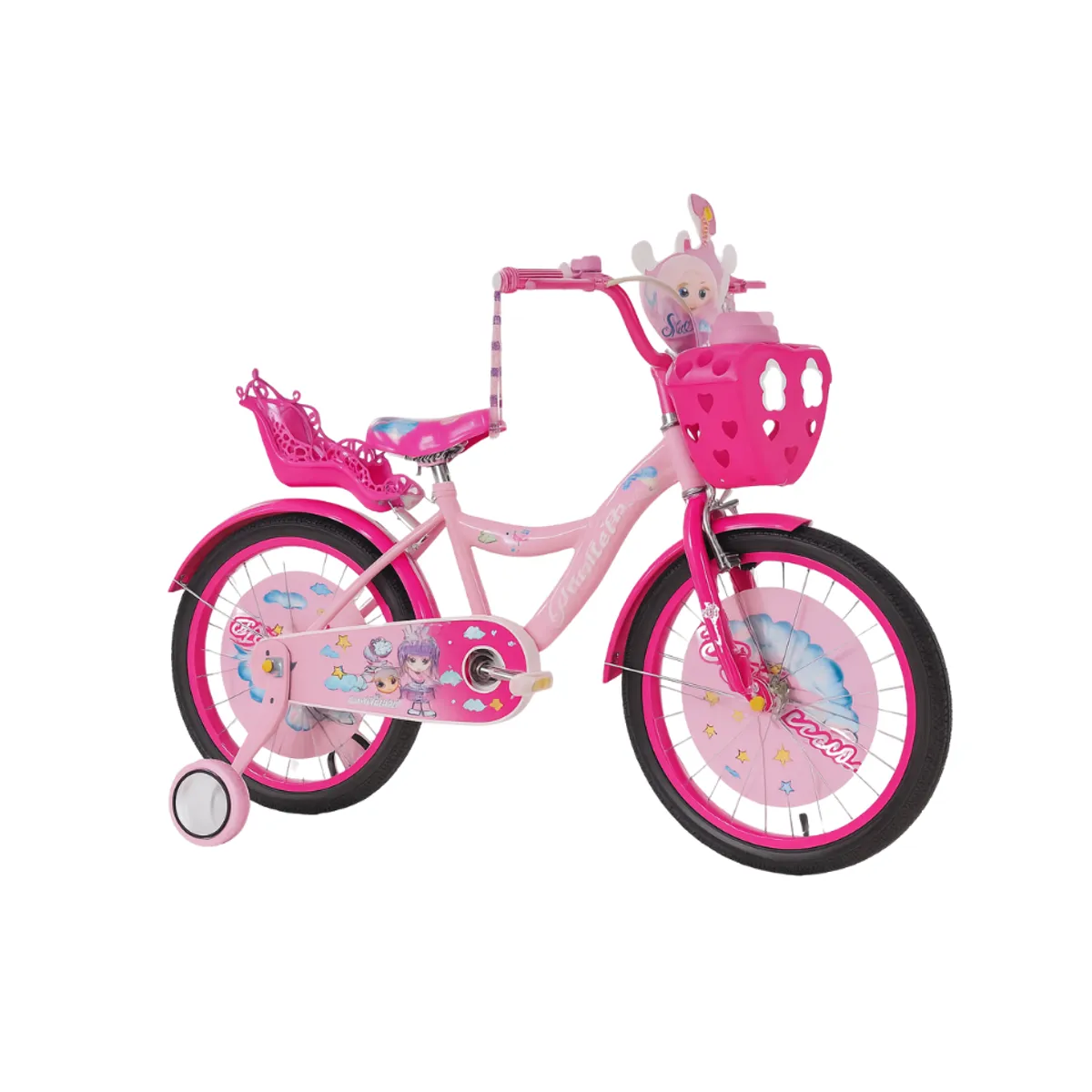 GENERICO - Bicicleta Infantil con Ruedas de Seguridad Aro 20 Niña Y