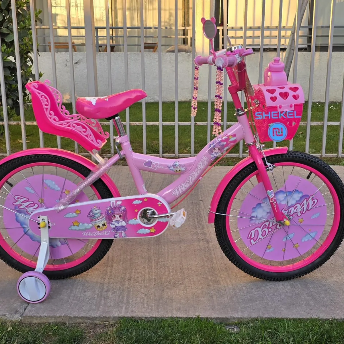 GENERICO - Bicicleta Infantil con Ruedas de Seguridad Aro 20 Niña Y
