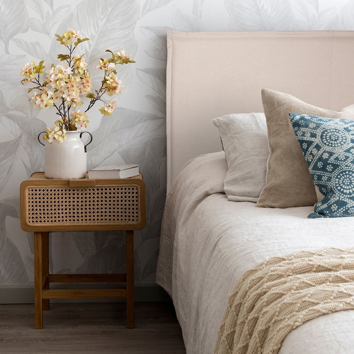 KABECEROS - RESPALDO LAVABLE CON FUNDA PESTAÑA - 2 PLAZAS - LINO BAHIA BEIGE