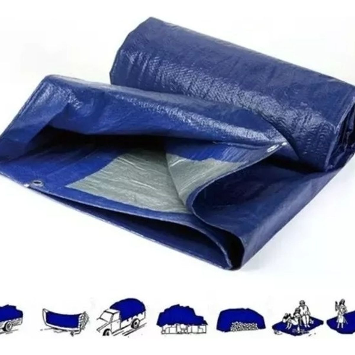GENERICO - Carpa Lona Cobertor Multiusos Impermeable 2 X 3 Metros Azul