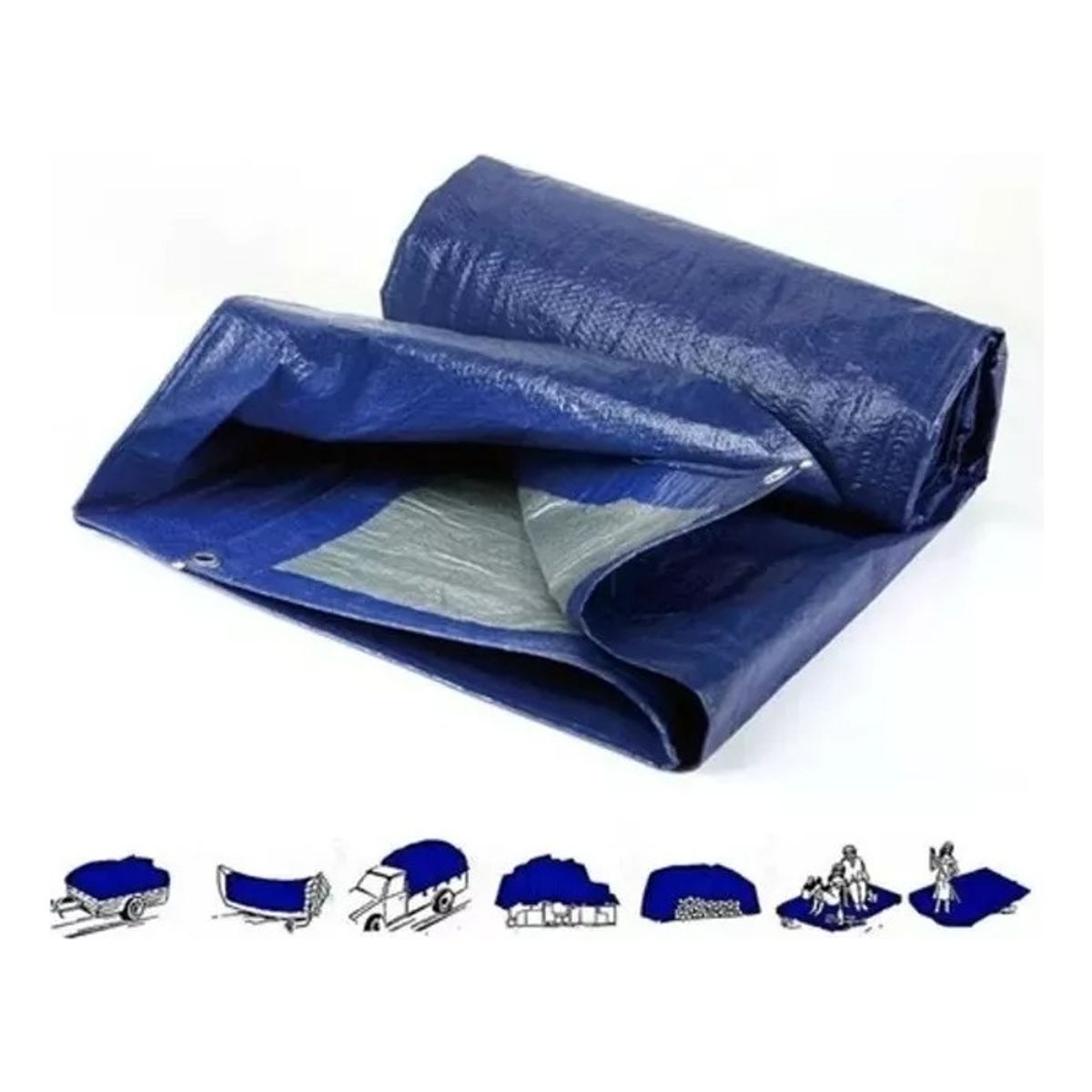 GENERICO - Carpa Lona Cobertor Multiusos Impermeable 2 X 3 Metros Azul
