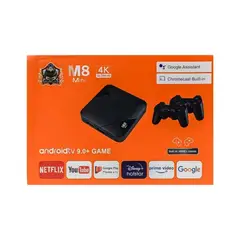 GENERICO - Mini Tv Box Android Wifi Hd 4k 10.000 Juegos + 2 Joystick Smart Tv