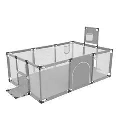 MUNDO ONLINE - Corral Seguridad Bebes 180 Cm. con Aro Gris