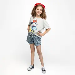 DISNEY - Short Niña Full Print Minnie Azul