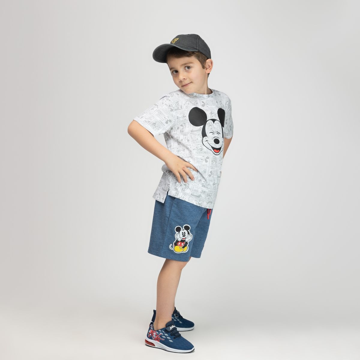 DISNEY - Polera Niño Mickey Riendo Blanco Mickey