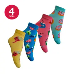 MIKE'S - Calcetin Funny Diseño Tob Mike`s Pack 4