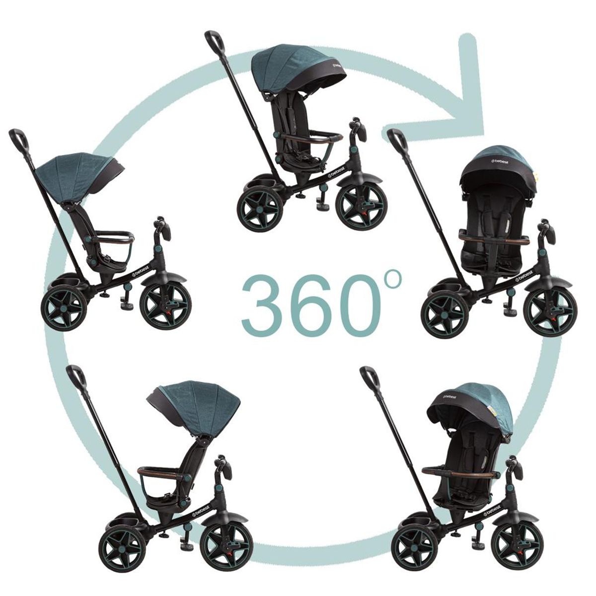 VOYAGE - Triciclo Giratorio Voyage GOLDEN BLACK