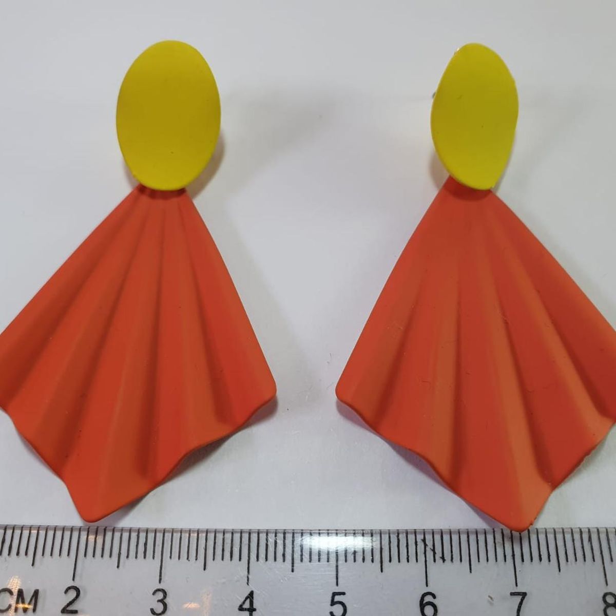 GENERICO - Aros Colgante Abanico Naranjo