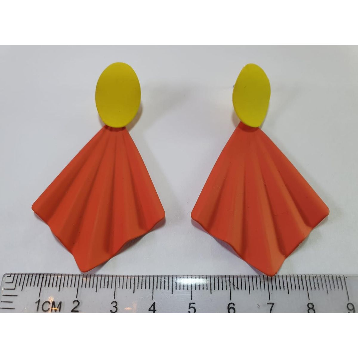 GENERICO - Aros Colgante Abanico Naranjo