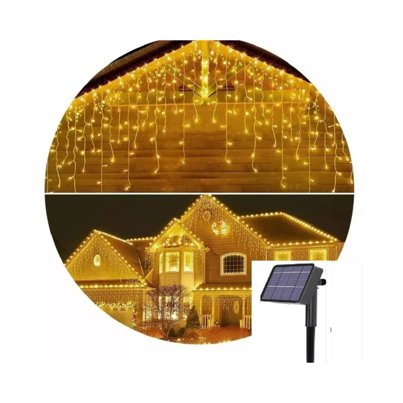 U BUY - Cascada Luces Solar Guirnalda Luces Navidad Solar 5m 200l