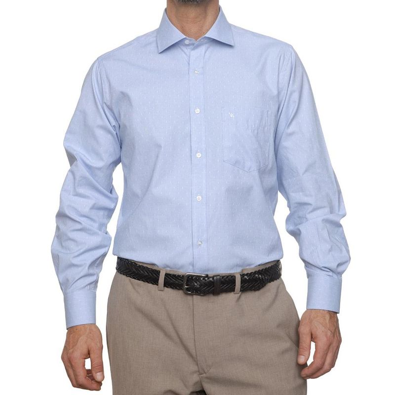 VANDINE - Camisa Etiqueta Roja Texturada Celeste V24-2 VANDINE