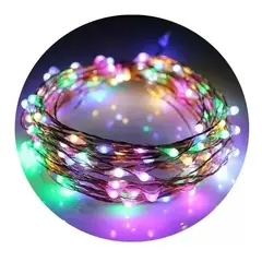 GENERICO - Guirnalda 100 Led Alambre Hada Boda 10mts Multicolor