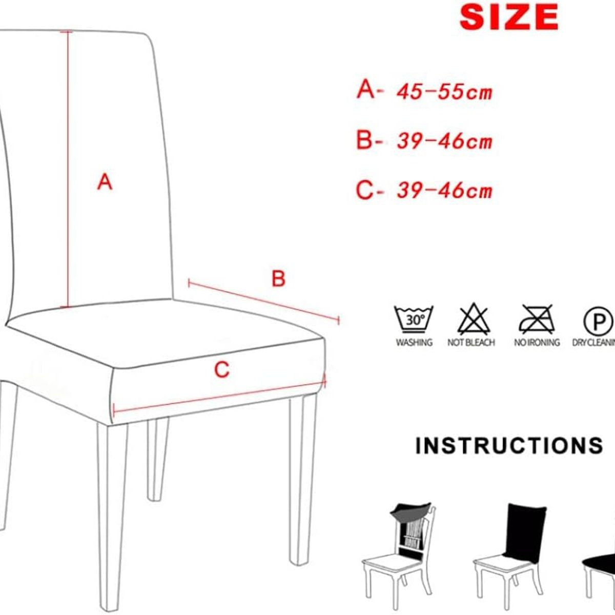 GENERICO - set de 6 fundas para sillas tela gruesa cuadrille con falda gris diana