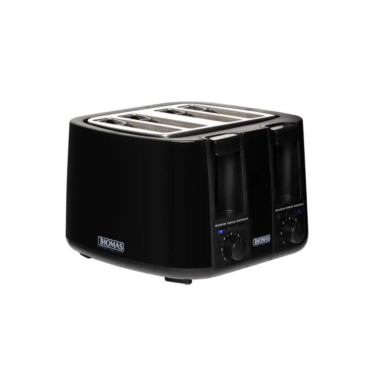 THOMAS - Tostador Eléctrico Thomas Th-126 4 Panes Negro 1500W