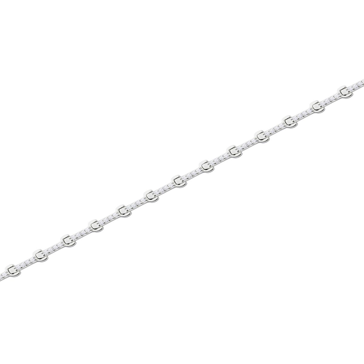 JB JOYAS BARON - Pulsera de Plata Esterlina 925 Rigida Circon