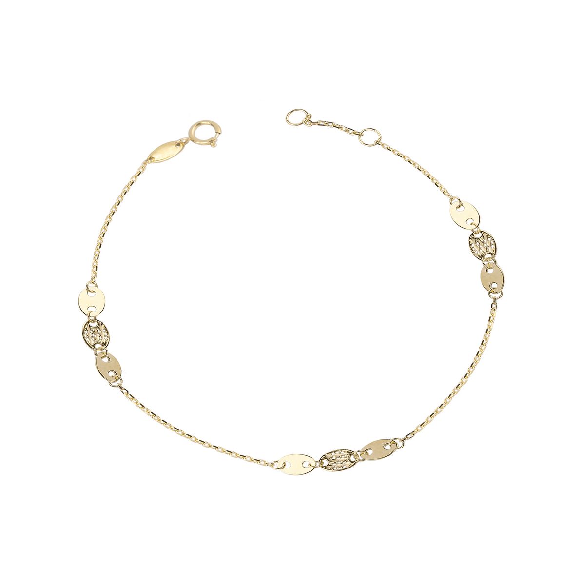 JB JOYAS BARON - Pulsera de Oro 18kt Tres Ovalados