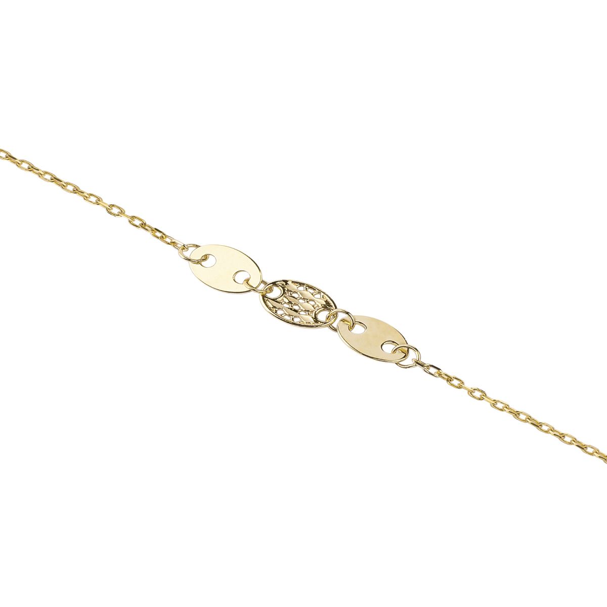 JB JOYAS BARON - Pulsera de Oro 18kt Tres Ovalados