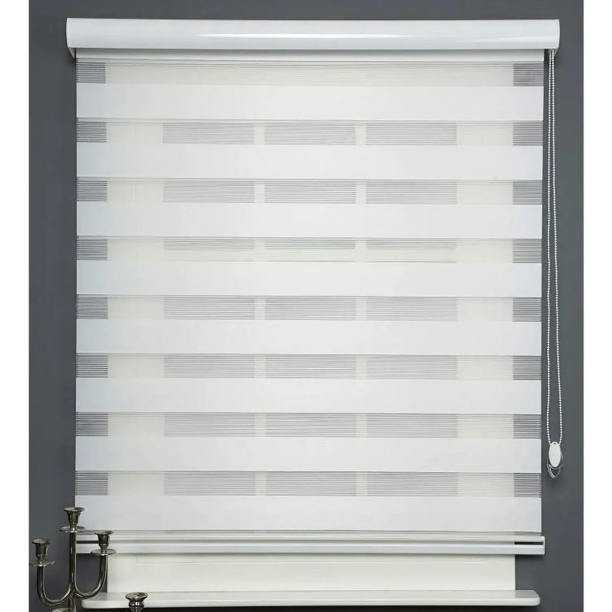 IMPORTCLICK - Cortina Roller Persiana Dúo Blanca 120x220 CM IMPORTCLICK