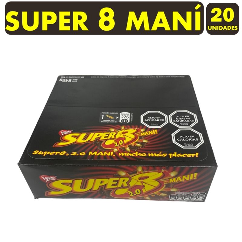 NESTLE - Super 8 2.0 Mani De Nestle (Caja Con 20 Unidades)