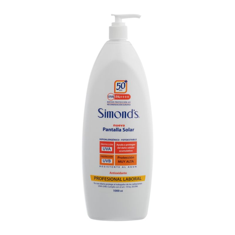 SIMONDS - Bloqueador Solar Simonds F50+ - 1 Litro