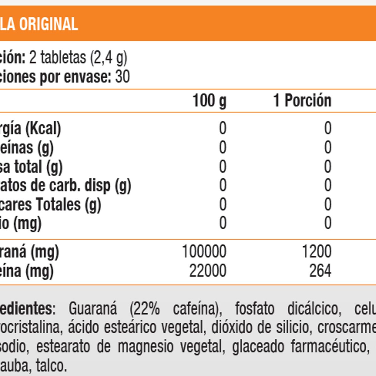 SUNVIT - Guarana 1200 mg (60 tabs) - Original