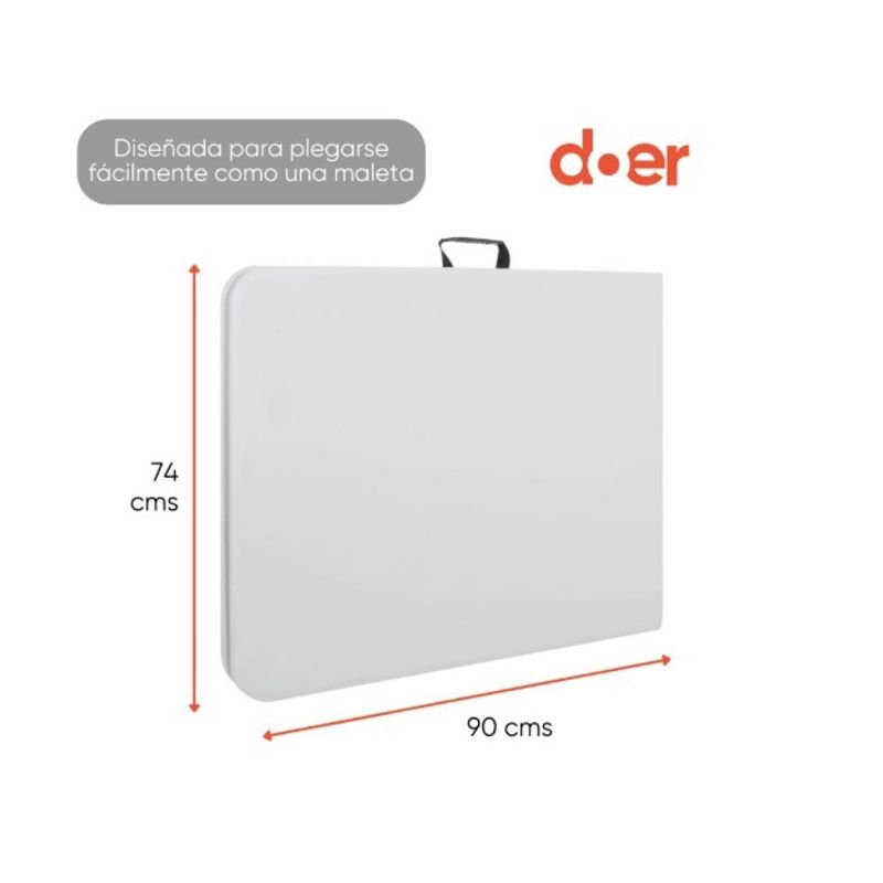 DOER - Mesa plegable Foldaway tipo maleta 180x74cms
