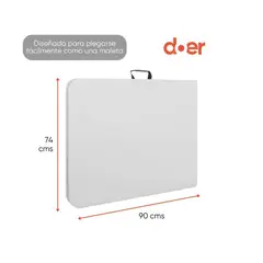 DOER - Mesa plegable Foldaway tipo maleta 180x74cms