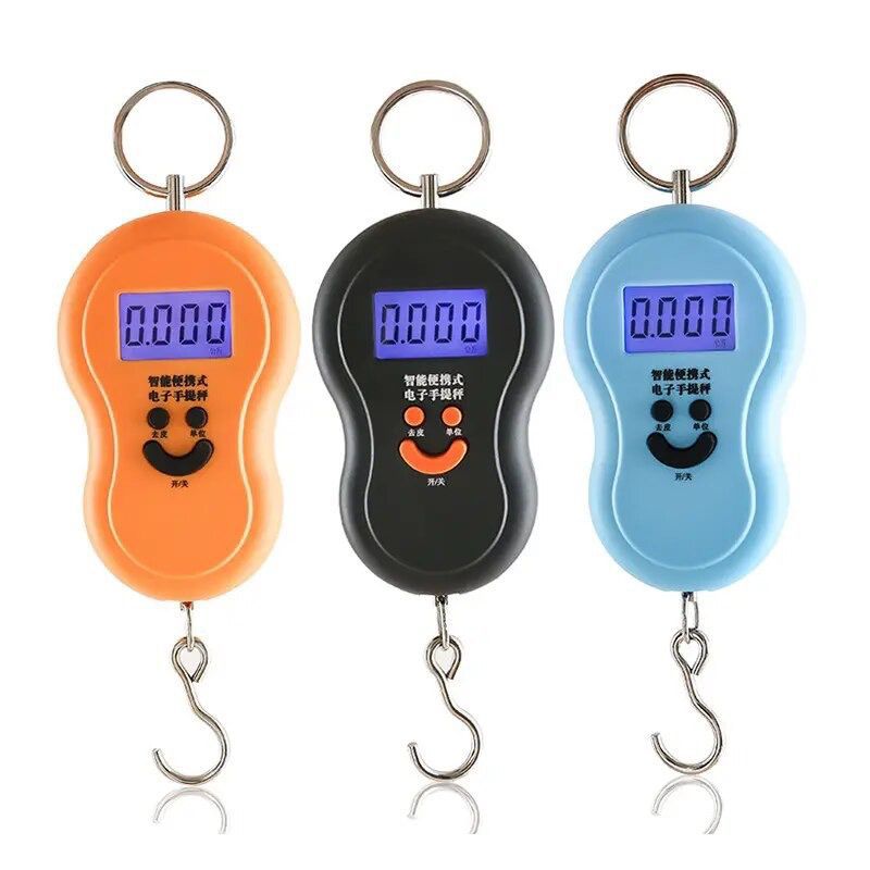 GENERICO - Pesa Balanza Digital Maleta Para Colgar 50 Kg Naranja