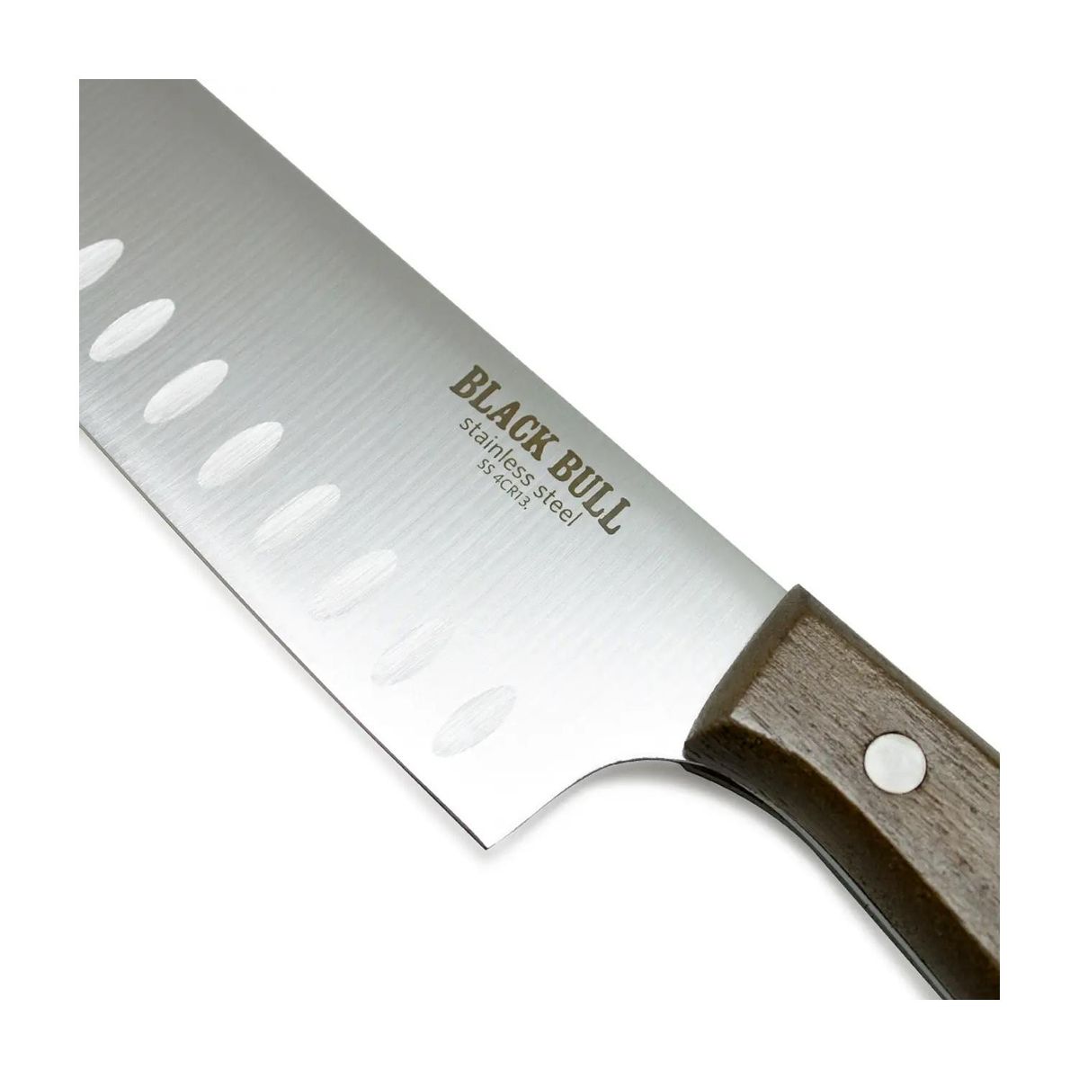 BLACK BULL - Cuchillo Santoku 7 Pulgadas Black Bull Mango Madera Acacia - SC
