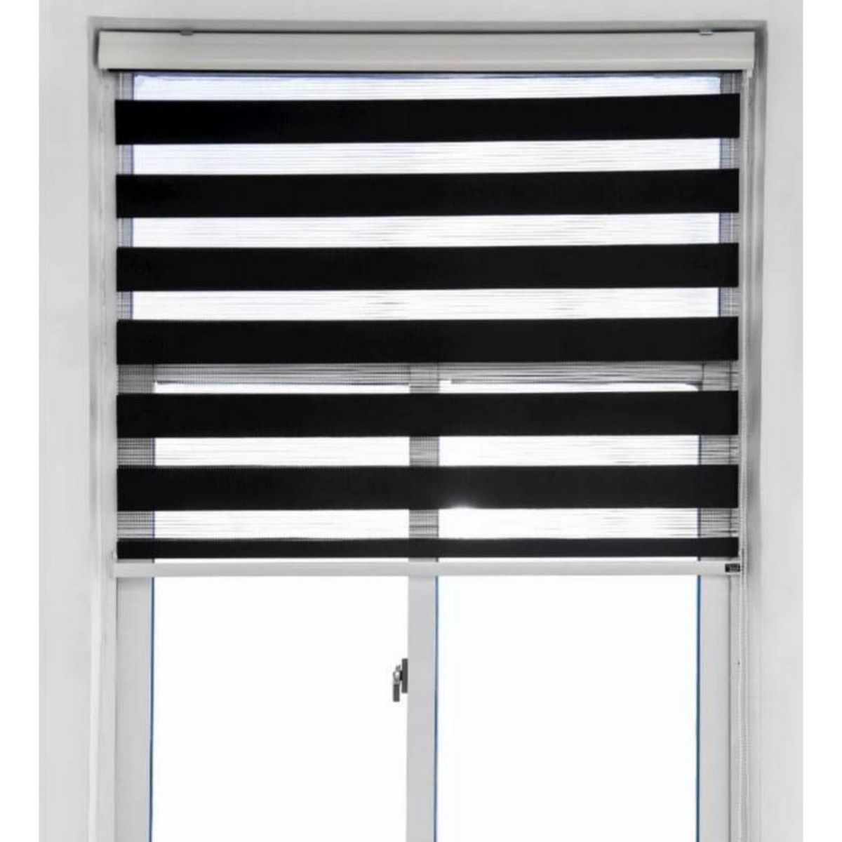 IMPORTCLICK - Cortina Roller Dúo Zebra Negra 60x220 CM IMPORTCLICK