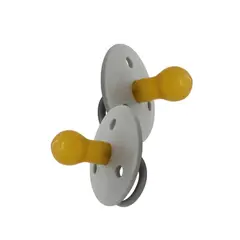 MININOR - Chupetes Gris Látex 6m+ 2 uns