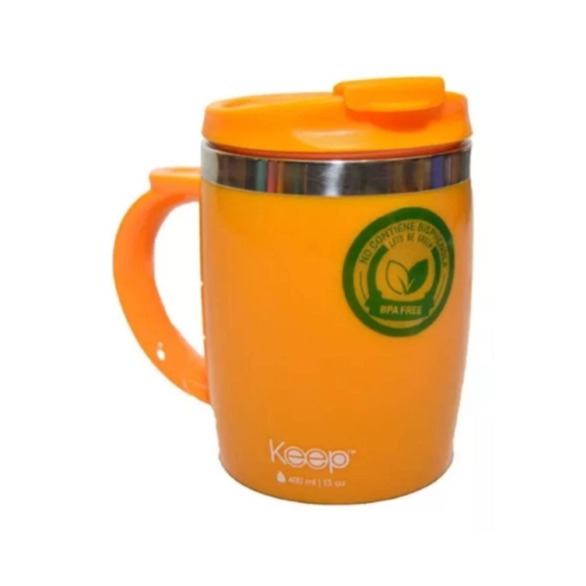 GENERICO - MUG TERMO COLORES 400ML KEEP AMARILLO.