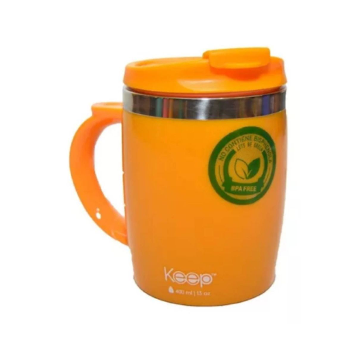 GENERICO - MUG TERMO COLORES 400ML KEEP AMARILLO.