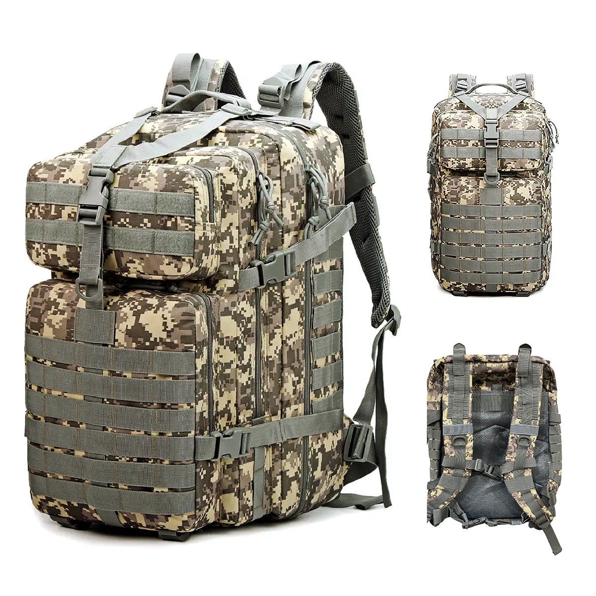 OVERFIT - Mochila Camping 45L Gris Overfit Trekking Edition