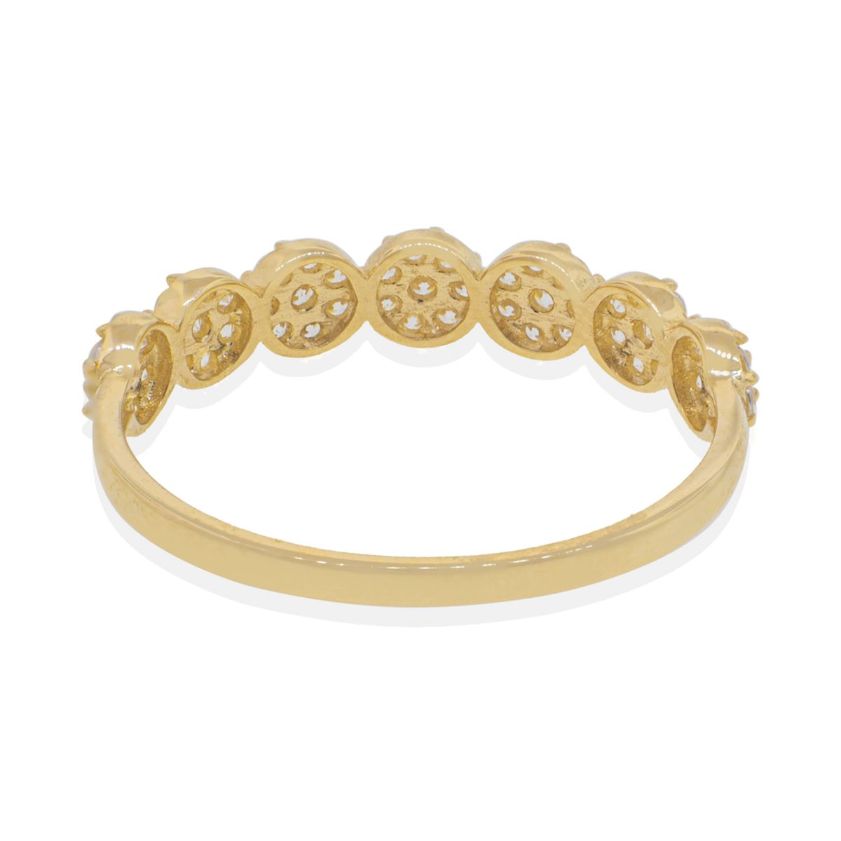 JB JOYAS BARON - Anillo Compromiso de Oro 18Kt Flores Circones