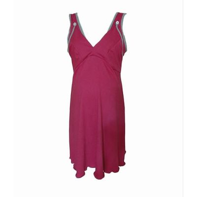 Imagen 2 del producto Camisa de dormir Maternal y Lactancia DMom color Fucsia modelo Bretel