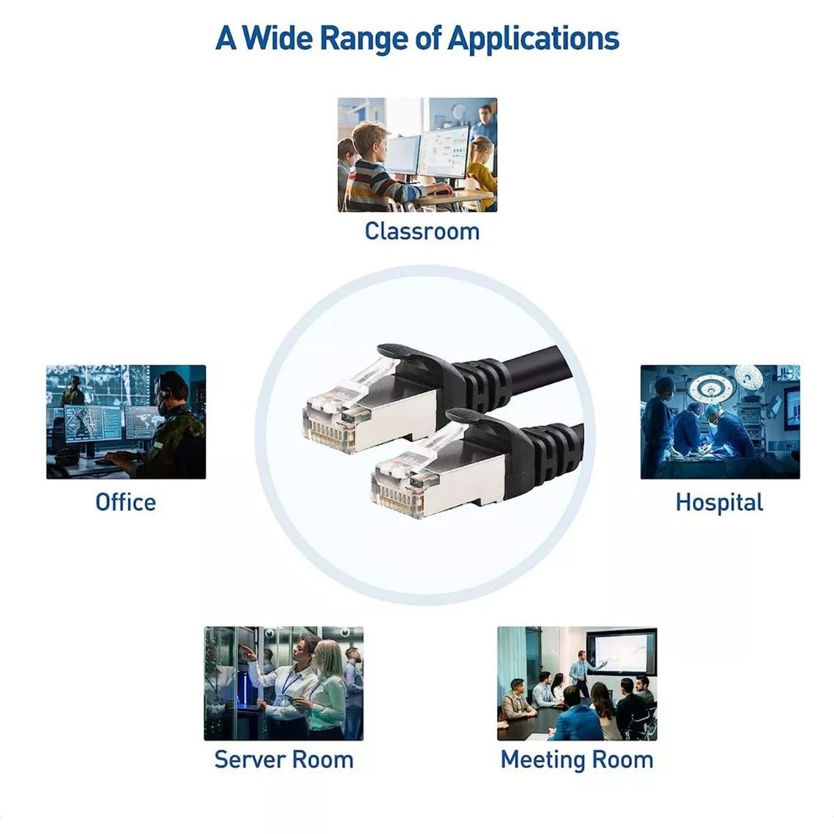 KUANGYE - Cable De Red Cat6 Rj45 De 30 Metros Para Exterior Armado