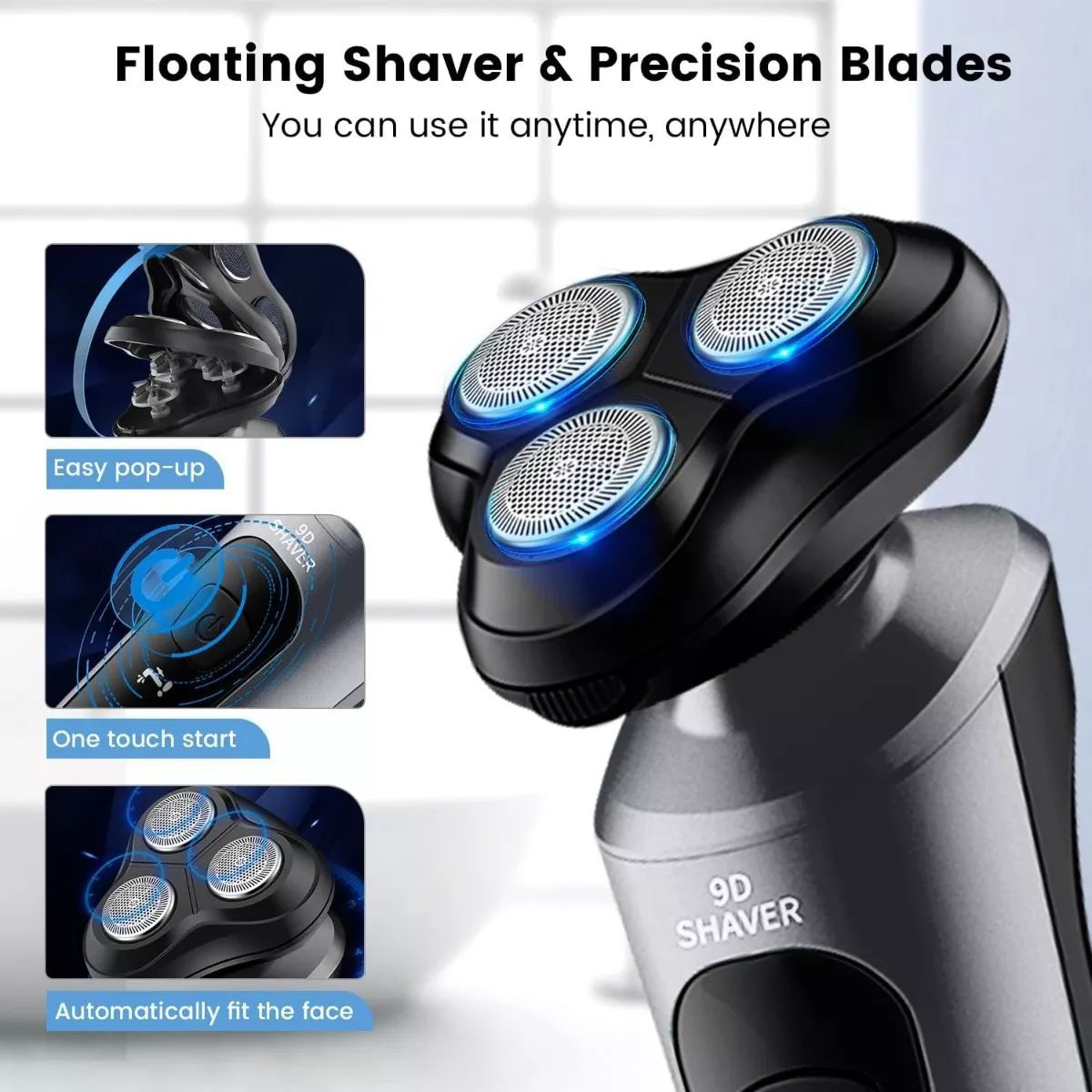 KUANGYE - Máquina De Afeitar Eléctrica 4 En 1 Afeitadora Barba