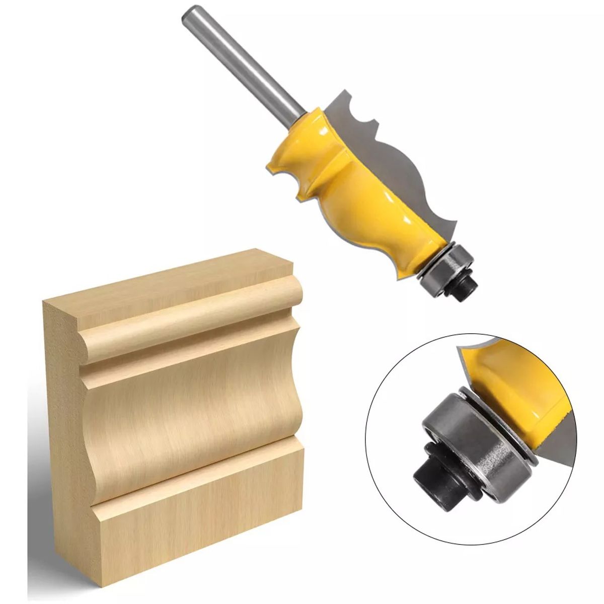 GENERICO - Fresa Madera Moldura Zócalo Marcos Vástago ¼  X 41.3mm