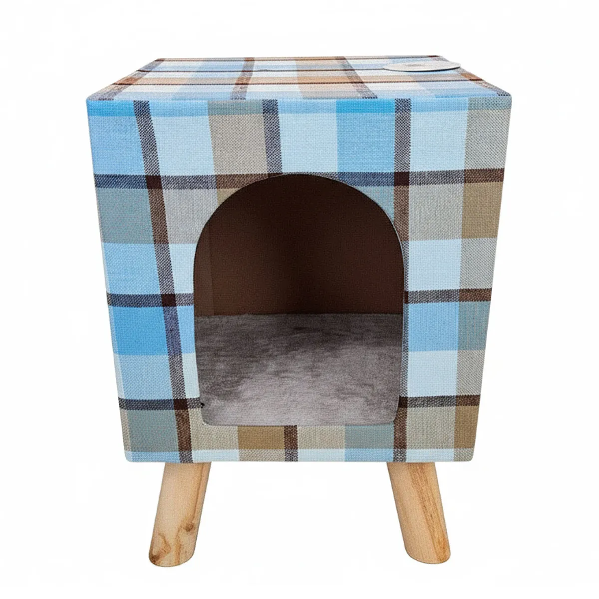 MUNDO ONLINE - Cama Casa Gato Mascotas Acolchada 45 Cm