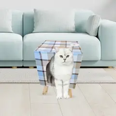 MUNDO ONLINE - Cama Casa Gato Mascotas Acolchada 45 Cm