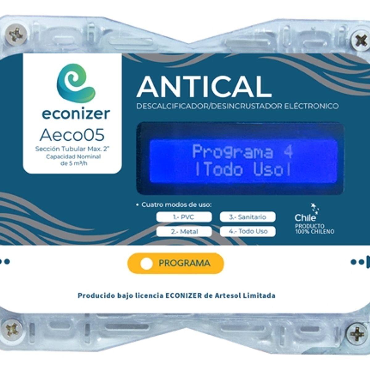ECONIZER - Desincrustador Electrónico Antical Econizer Hasta 5 M3/h