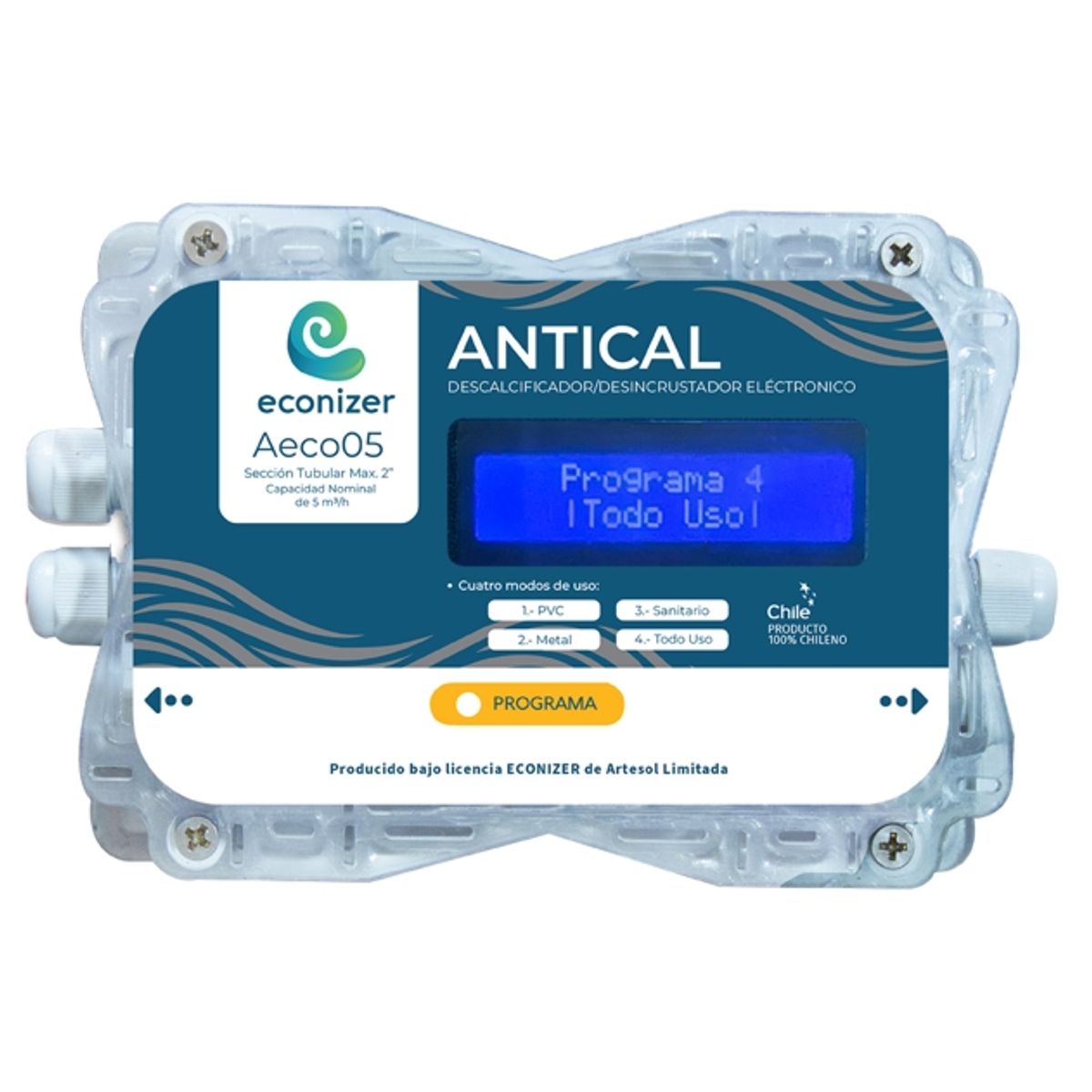 ECONIZER - Desincrustador Electrónico Antical Econizer Hasta 5 M3/h