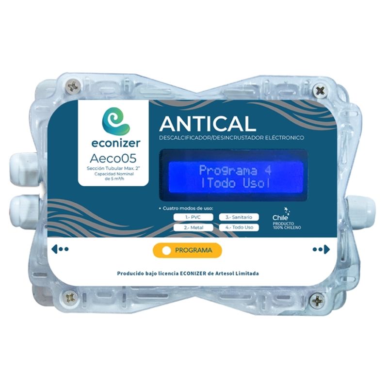 ECONIZER - Desincrustador Electrónico Antical Econizer Hasta 5 M3/h