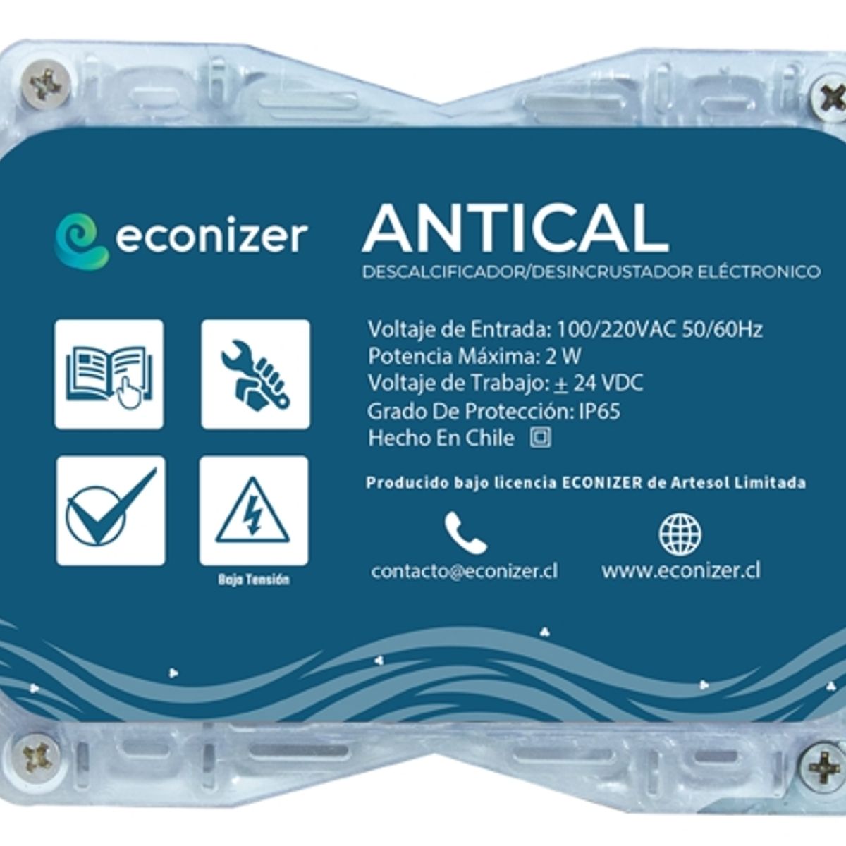 ECONIZER - Desincrustador Electrónico Antical Econizer Hasta 3 M3/h