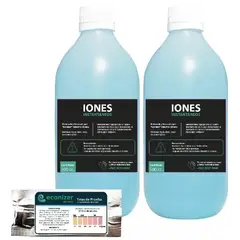 ECONIZER - 2 Botellas de iones Instantáneos + 10 tiras de medición de cobre