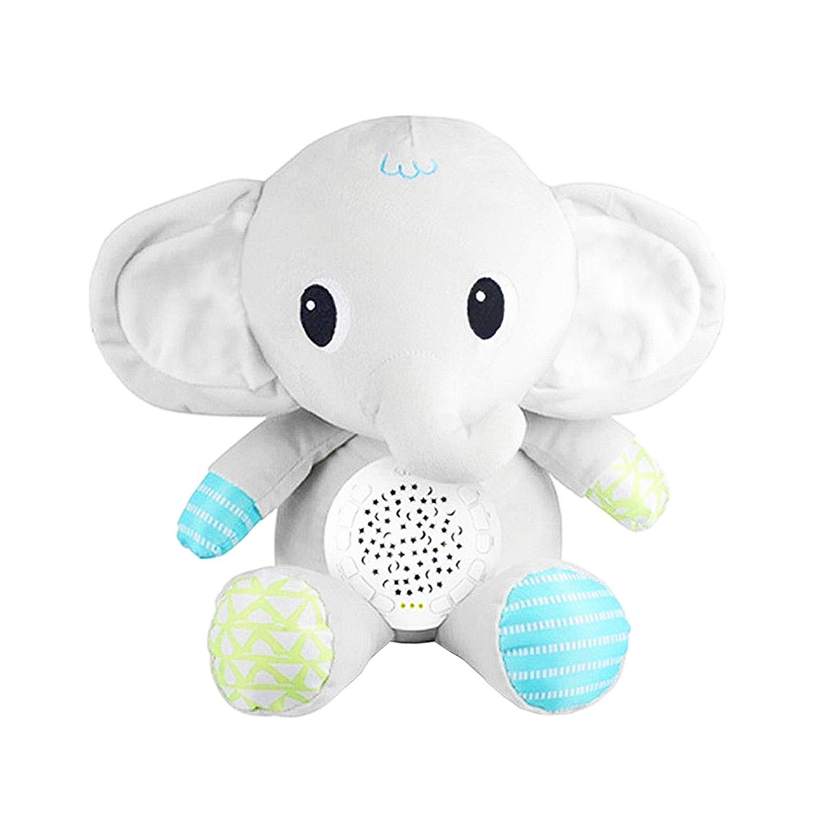 MUNDO ONLINE - Elefante de peluche con Proyector de música y luz