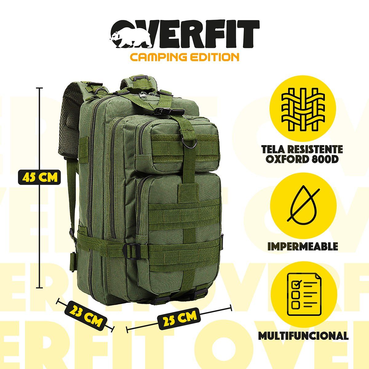 OVERFIT - Mochila Camping 30L Overfit Trekking Edition